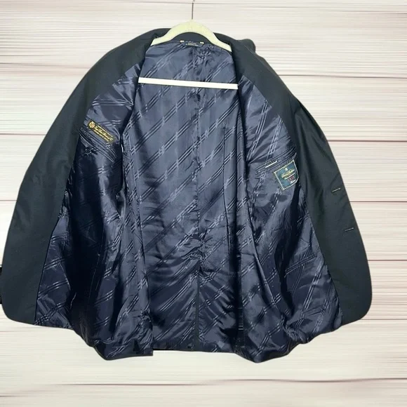 Brooks Brothers 1818 Loro Piana Blazer Navy Blue Signature Gold Button 48R USA - Picture 11 of 16